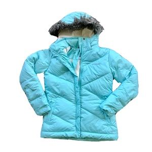 Columbia Winter Puffers Jacket Teal Blue 18/20